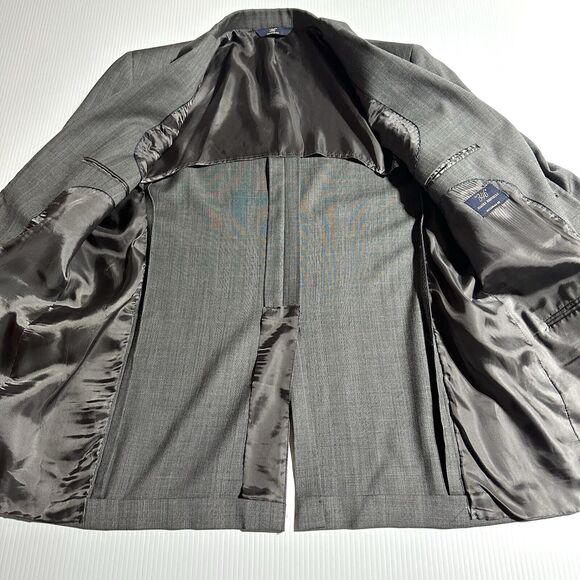 Brooks Brothers Mens Blazer 43 R Gray Glen Plaid Fitzgerald Fit Wool Sport Coat - Picture 2 of 14